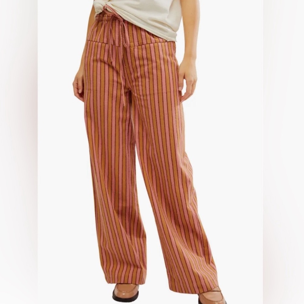 Free People Hudson Canyon Striped Wide Leg Pant